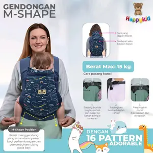 HAPPY Kid Gendongan Bayi Ransel M-Shape Gendongan Bayi Depan Belakang Lite Carrier
