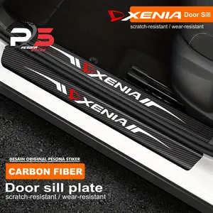 9pcs stiker carbon mobil daihatsu xenia stiker karbon 3D pelindung pintu mobil dari pijakan kaki