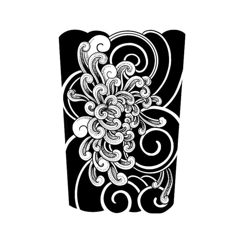 Product Introduction of Juice Herbal Tattoo Stickers Semi-permanent Wash Do Not Fall Off Waterproof Non-reflective Japanese Old Traditional Cherry Blossom Arm Koi Fish Male 36