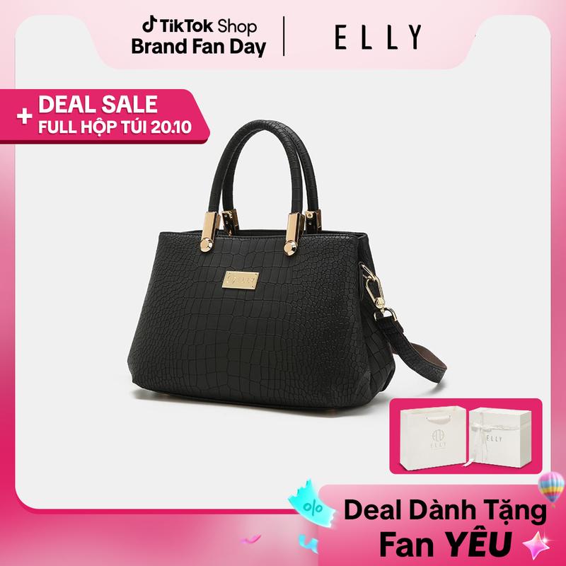 [DEAL LIVE+HỘP TÚI 20.10] ELLY Túi Xách Đeo Vai Da Nữ Vân Da Cá Sấu Sang Trọng – EL21