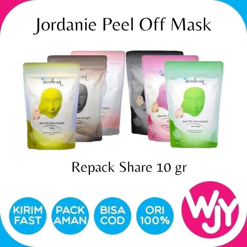 JORDANIE PEEL OFF MASK MASKER WAJAH PEEL OFF MASKER KLINIK RUBBER BPOM HALAL serum jerawat clay mask anak 10–12