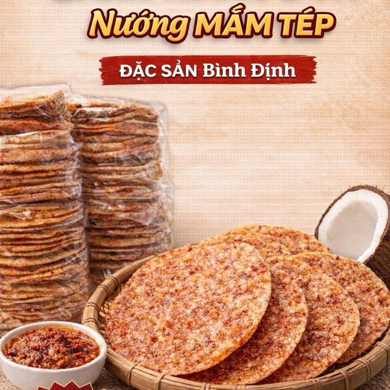   Bịch 5c  BÁNH TRÁNG DỪA NƯỚNG MẮM TÉP BÌNH ĐỊNH Giòn Ngon Hong Anh Clean Food Ăn Vặt Snack 