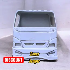 kabin miniatur truk model canter  Miniatur ukuran truk plastik bahan dari pvc