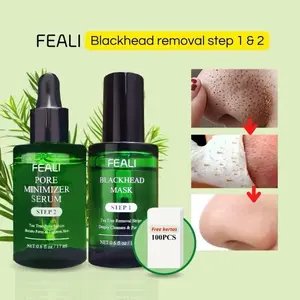 FEALI Blackhead Remover Mask Step1 Peel Off & Step2 Pore Serum | Masker komedo