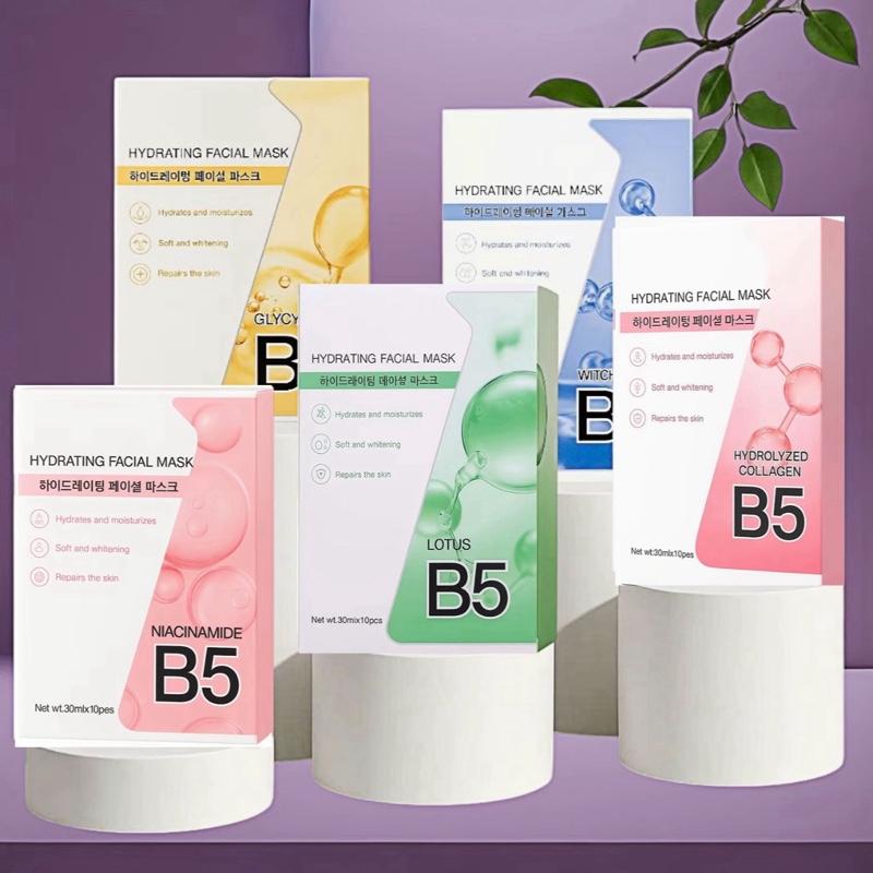  Hộp 10 Miếng Mặt Nạ Dưỡng Ẩm B5 Yuejin 30ml – Cấp Ẩm & Làm Dịu Da 