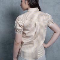 Gambar FAME | 9221590/1 | Striped Puff Short Sleeve Top | Blouse Lengan Pendek, Atasan Garis | Ready Stock - Biru, M dari FAME Official Kota Surabaya 3 Tokopedia