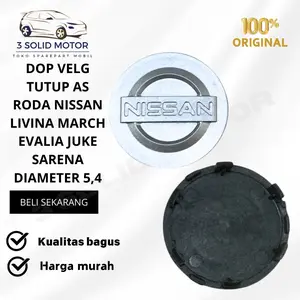 DOP VELG TUTUP AS RODA NISSAN LIVINA MARCH EVALIA JUKE SERENA DIAMETER 5.4 CM ORIGINAL
