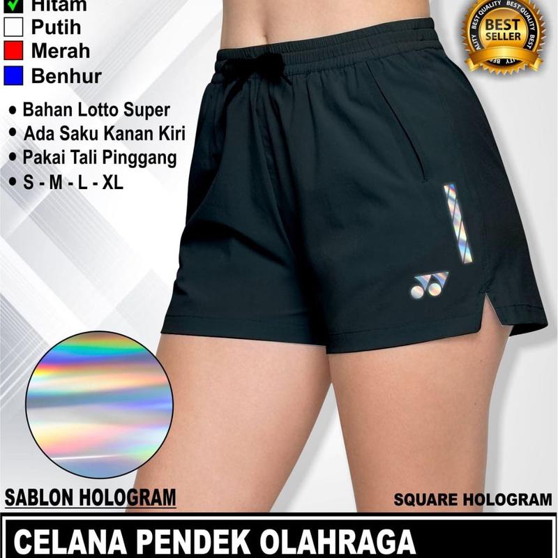 ￼Celana pendek wanita olahraga volli badminton bulutangkis | Celana bawahan wanita olahraga sablon hologram | Celana cewek voli 2