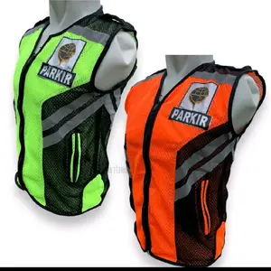 Rompi petugas parkir - rompi juru parkir warna hijau dan oren warna cerah tidak mudah luntur