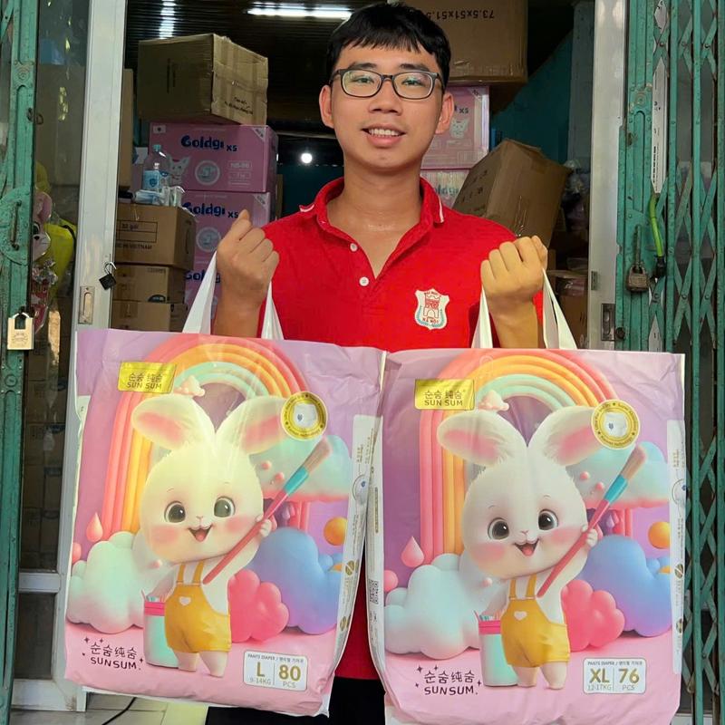 CỰC HOT Combo 2 Bịch mix size phần ghi chú đơn hàng Bỉm Hàn Quốc Sun Sum Khô Thoáng Mỏng Nhẹ Thấm Hút Tốt Cho Bé Yêu - Bác Sĩ Bỉm Sữa