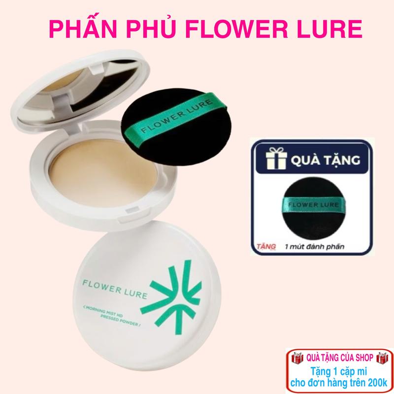 Phấn phủ nén FLOWER LURE Morning Mist HD kiềm dầu lâu trôi chống nước làm sáng và đều màu da 7.2g 16g