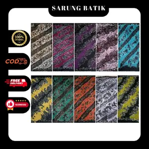 Sarung Tuban Jahit Rapi & Double Motif Songket Tebal Katun Hitam untuk Muslim Dewasa Santri Wanita Adem Tidak Mudah Pudar Bahan Nyaman Harga Terjangkau
