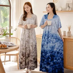 Daster Fuji Monika Jumbo Rayon Premium  Tie Dye Adem Busui Bumil Friendly Homewear Wanita Santai Kekinian Denora.Id