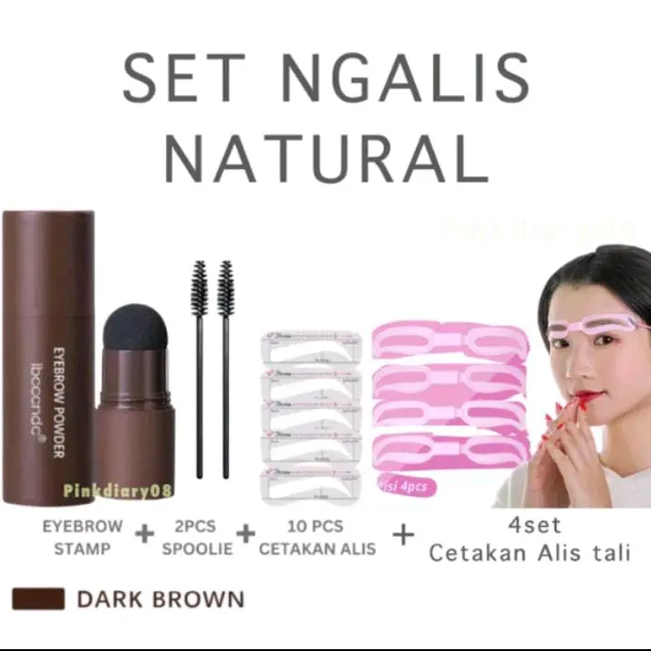 IBCCCCNDC EYEBROW POWDER STAMP CETAKAN ALIS INSTAN WATERPROOF 10 MODEL CETAKAN