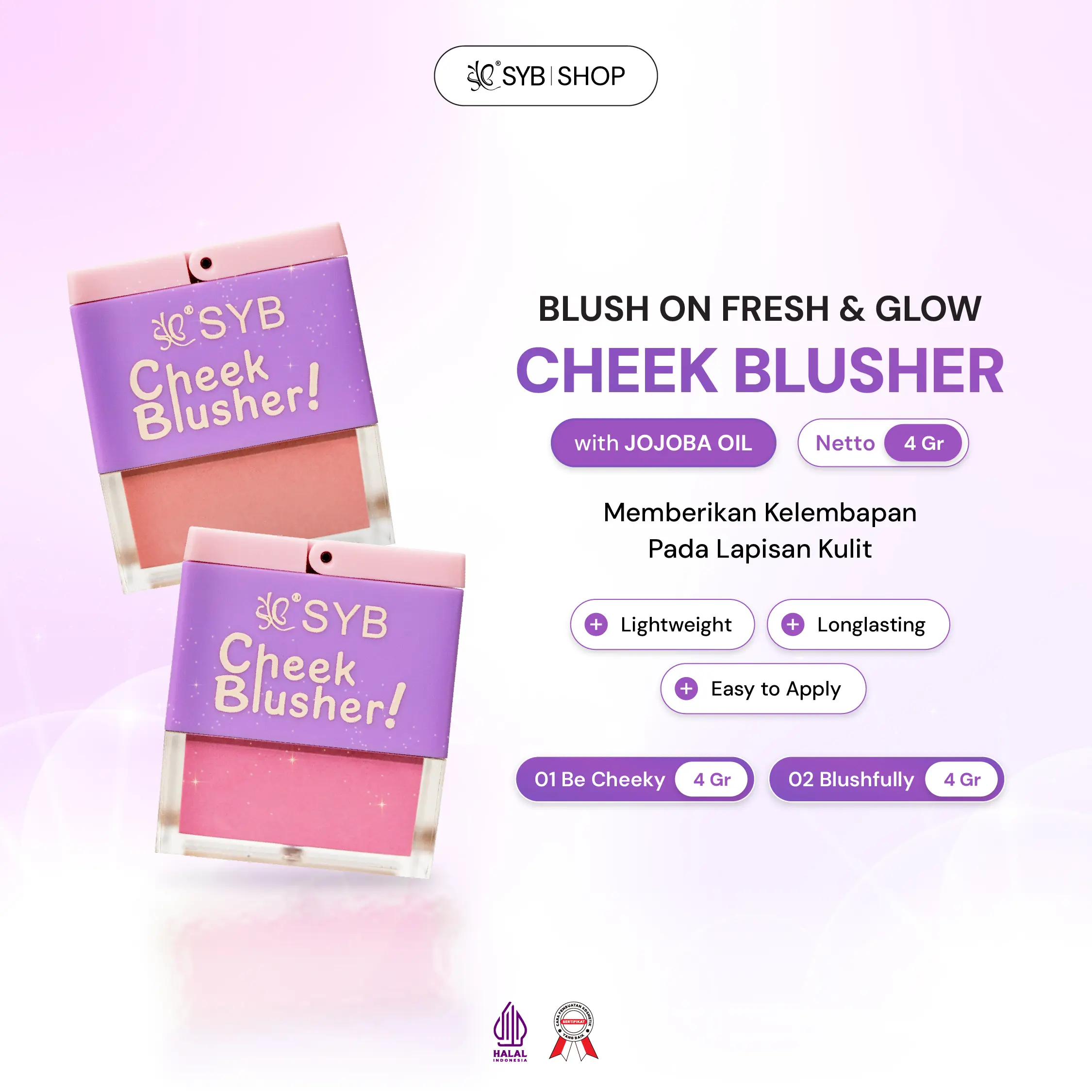 Blush On Fresh & Glow SYB - Cheek Blusher Make Up Blush On