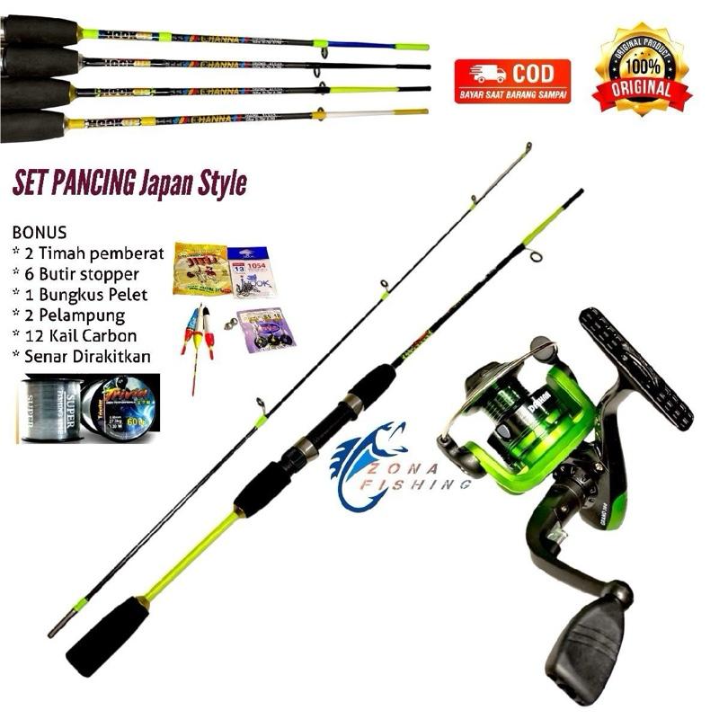 Set joran Hookup japan style 120 135 150 cm Fiber Solid siap pakai 2