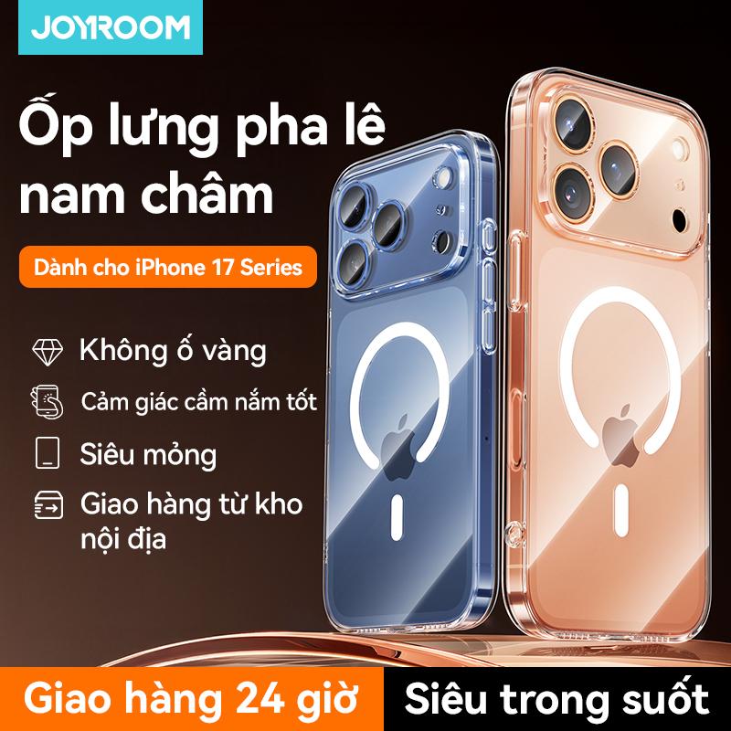 iPhone 17 Ốp Điện Thoại Trong Suốt JOYROOM Chống Rơi Chống Vân Tay Chống Vàng Hỗ Trợ Sạc Không Dây Tương Thích Với iPhone 15 Pro 15 Pro Max 15 Plus 16 16 Pro 16 Pro Max 16 Plus 17 17 Pro 15 Pro Max 17 Air