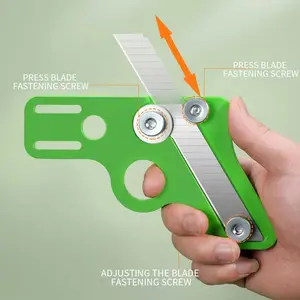 Pisau Pemangkas Tepi Kayu Edge Trimming Scraper Knife Cutter ID13 Bahan Baja Pegangan ABS Desain Ergonomis Potong Mudah untuk Kayu Plastik Kertas