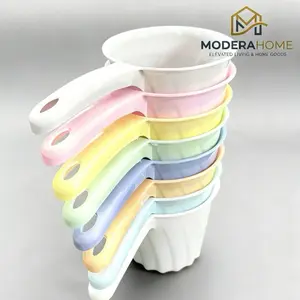ModeraHome Gayung Mandi Estetik Warna Pastel Ulir Premium Bahan Tebal Anti Pecah