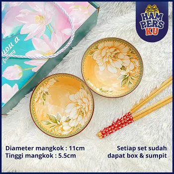 Hampers Mangkok DAHLIA Souvenir Mangkuk Kado Pernikahan Wedding Gift Aesthetic Estetik 2
