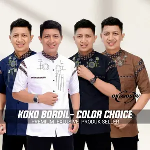 Baju Koko Bordil Lengan Pendek Koko Pria Fashion Muslim Trend 2026 Terbaru Premium Exlusive Produk Bast Seller