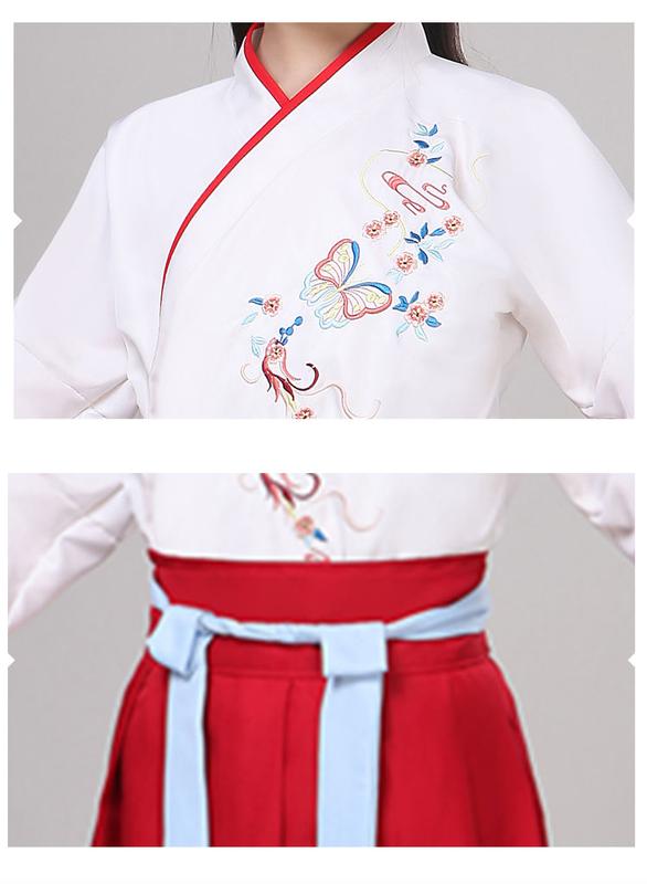 Product Introduction of Children's Ancient Costume Hanfu Aoqun Spring Girls' Han Chinese Costume Chinese Style Children Ancient Costume Photography Dance Performance Costumes 5