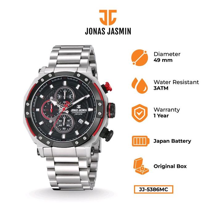 Promo Jonas Jasmin - Jam Tangan Analog Pria JJ-5386MC Chrono Aktif
