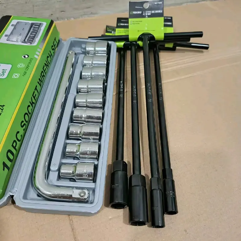 Paket Kunci T Set 4 Pcs Tekiro + Kunci Shock Sok Set 10pcs 8-24mm KTP TOOLS / Lengkap Murah 0