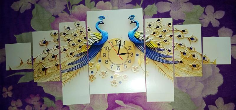 Product Introduction of {REKOMENDASI} JAM DINDING HIAS BESAR/JAM DINDING AESTHETIC/JAM DINDING BURUNG MERAK/JAM DINDING C11 Hadiah Gantungan 7