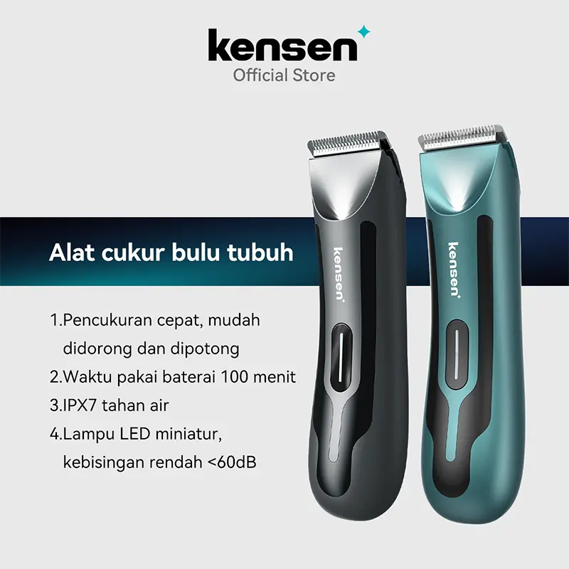 Kensen - Alat Cukur Rambut (With 3 Types) -Body Trimmer Mesin Pencukur Alat Cukur Bulu Rambut