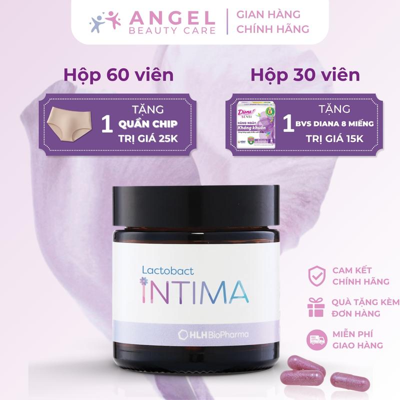 Hộp 60 Viên Men vi sinh phụ khoa Lactobact Intima bổ sung lợi khuẩn, Cranberry, D-Mannose - Bảo vệ toàn diện cho vùng kín của phụ nữ
