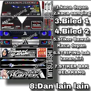 STICKER PACK MINIATUR PICKUP L300 EURO 4 BILED BAHAN ANTI AIR(VYNIL)
