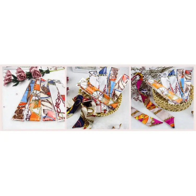DAPAT 3 PCS-Vintage Syal Scarf 100% SILK IMPORT Syal Tas Twily Ikat Rambut Accesories Tas dan Ikat Rambut Aksesoris Kain Elegan 4