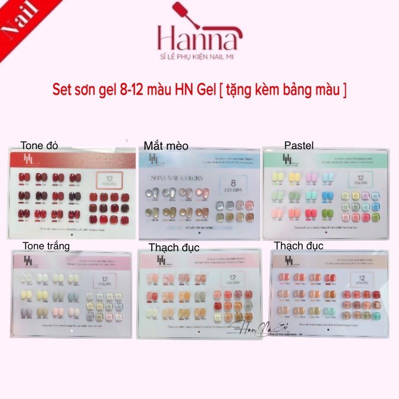 Set sơn gel mắt mèo khổng tước, Mắt mèo ánh vàng, nhũ, pastel, trắng, thạch, đỏ... 8-12màu HN GEL [FULL MÃ]