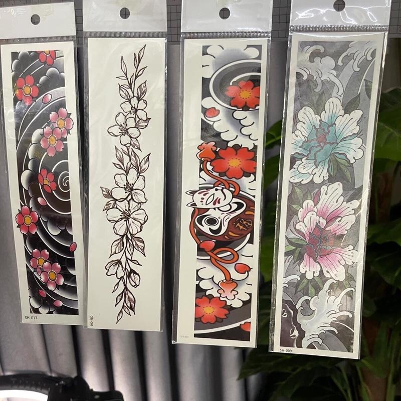 Sét 4 tấm hình xăm dán tạm thời vòng tay vòng chân khác nhau