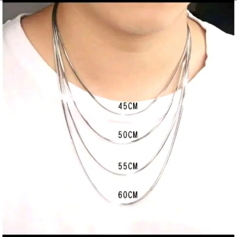 KALUNG TITANIUM PRIA WANITA MODEL BULAT ANTI KARAT TIDAK MUDAH LUNTUR Elegan Hadiah 0