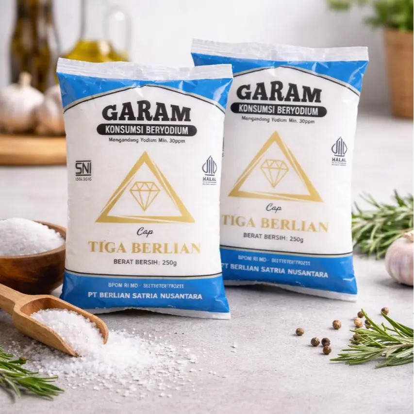 2kg Garam Masak Cap Tiga Berlian Kemasan 250gram