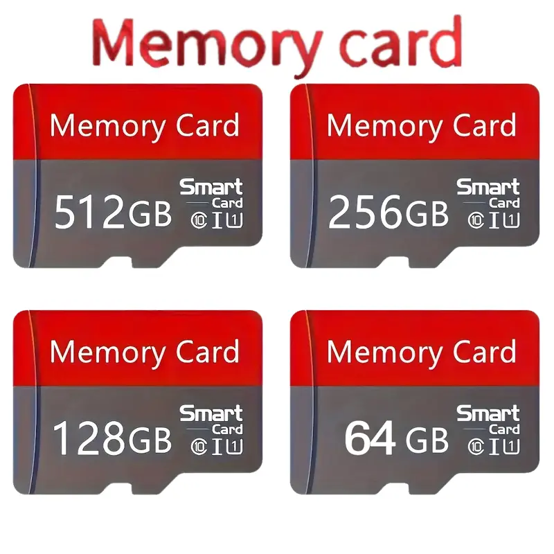 Micro TF SD cards, Class 10 with U3 memory cards, camera accessories for smartphones, cameras, laptops, and PCs.