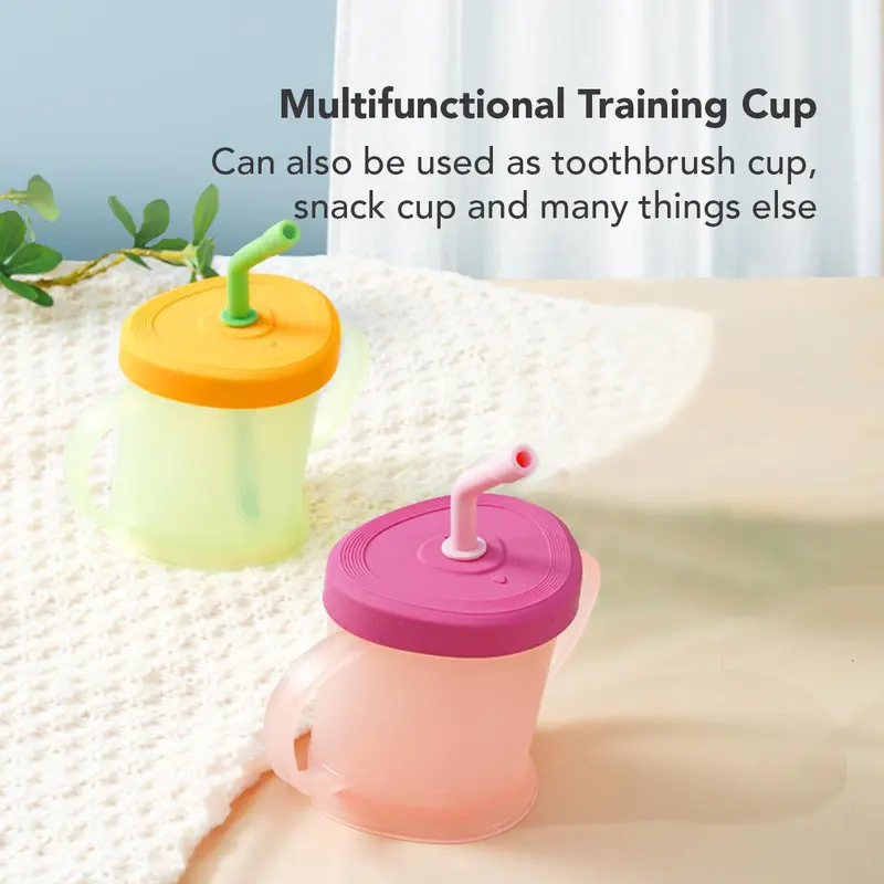 Heefn X Sakumini Curve Straw Cup Training Gelas Minum Sedotan Anak 1