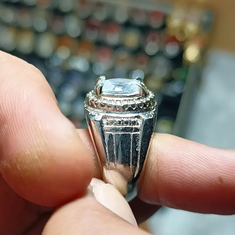 Cincin American Diamond, Cincin permata, Cincin Alpaka 1