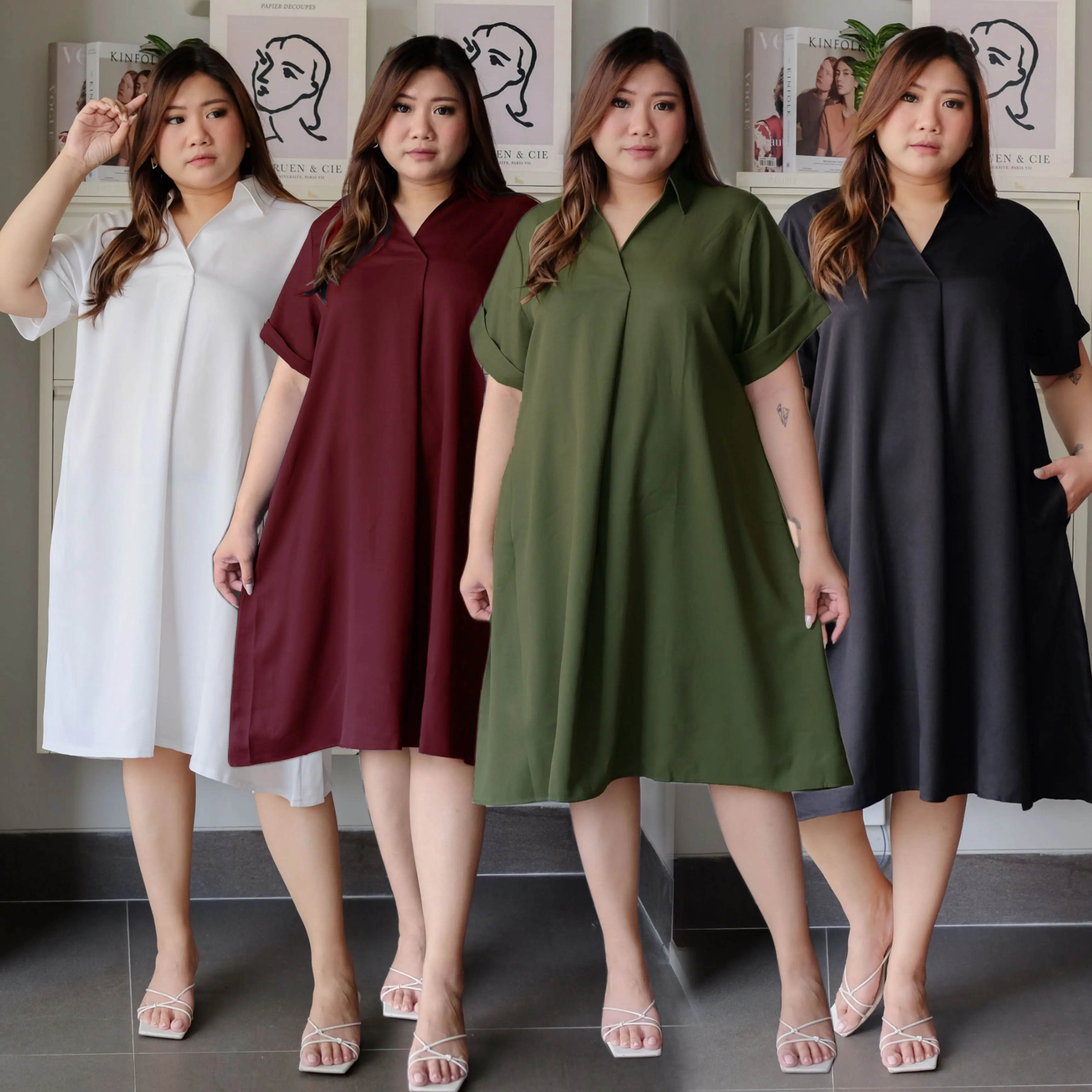 Union11 - Dress Jumbo Dress Wanita Dress LD 126 Xxxxl  Big Size Keiko Casual Crepe