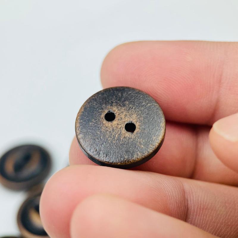 Product Introduction of Vintage Brown Wooden Shirt Buttons, Angel Eye, Tailor Textile Decoration and Sewing Pants Skirts, 12.5/15mm 10/20pcs 20