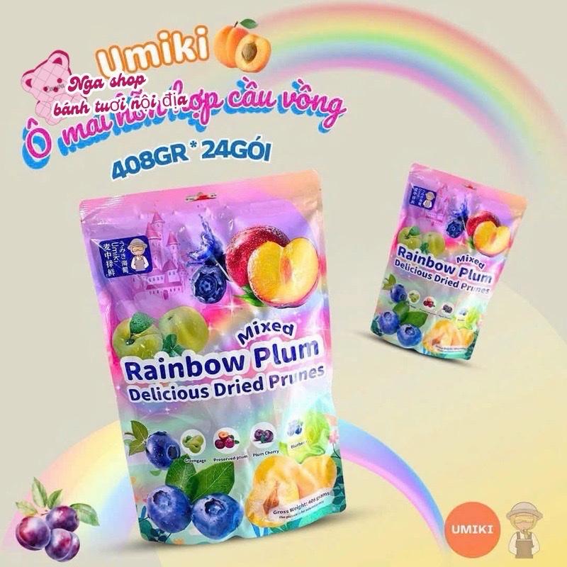 COMBO 3_5 GÓi 2KG Kẹo ô mai xí muội CẦU VÒNG Colorful Plum MIX 5 vị - Gói 408gr date mới 11 2026 Food Ăn