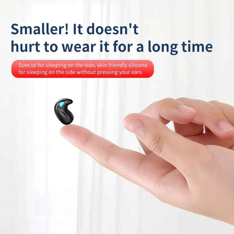 Tai nghe Bluetooth không dây, tai nghe trò chơi thể thao kinh doanh có đèn LED, khử tiếng ồn, tai nghe âm thanh nổi TWS , tai nghe ngủ X55, mới 5
