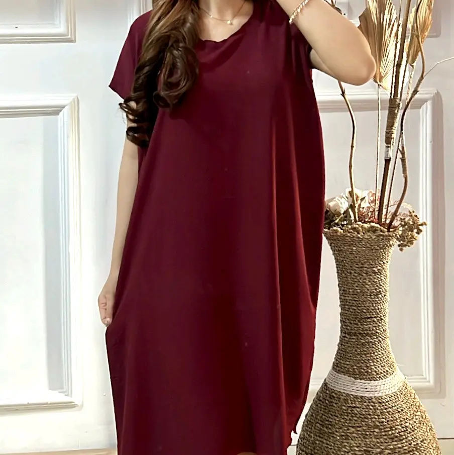 ￼DASTER MIDI DRESS CRINKLE PREMIUM POLOS MURAH NYAMAN ADEM