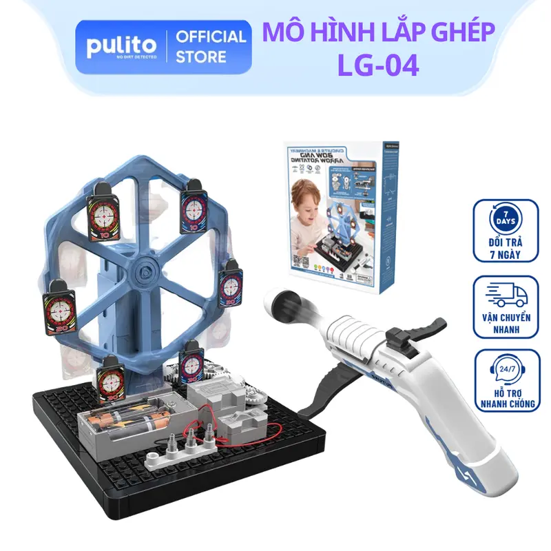 Đồ Chơi Lắp Ráp Quay Bắn Mục Tiêu , Lego Ghép Hình Cơ Khí Chuyển Động Đồ Chơi STEM Học Tập Cho Trẻ Em 0