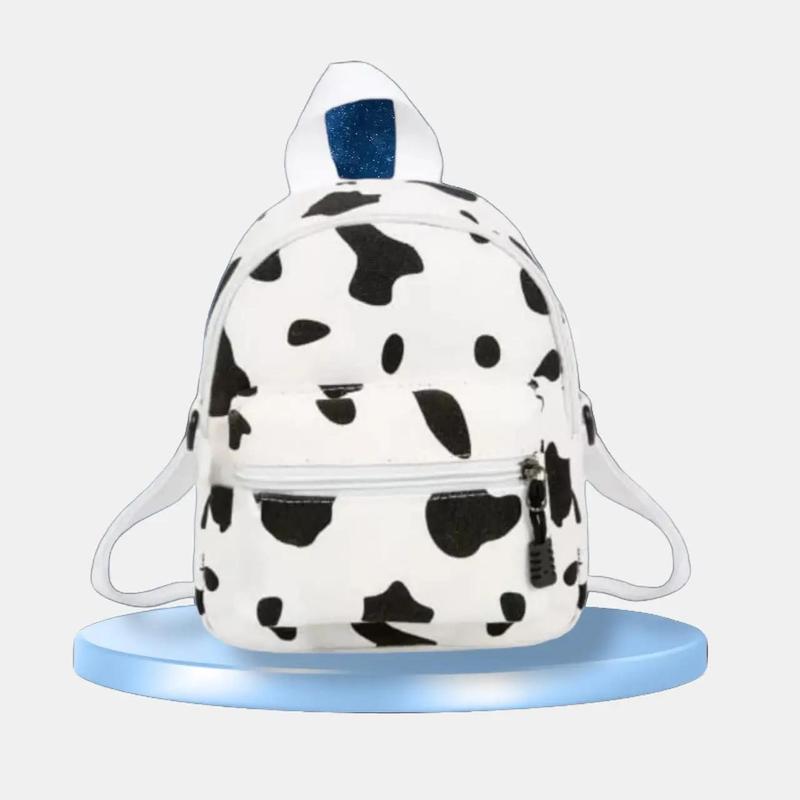 Tas Ransel Mini Anak-Anak Motif Sapi Sablon Tanpa Gantungan Boneka - Fashion 0