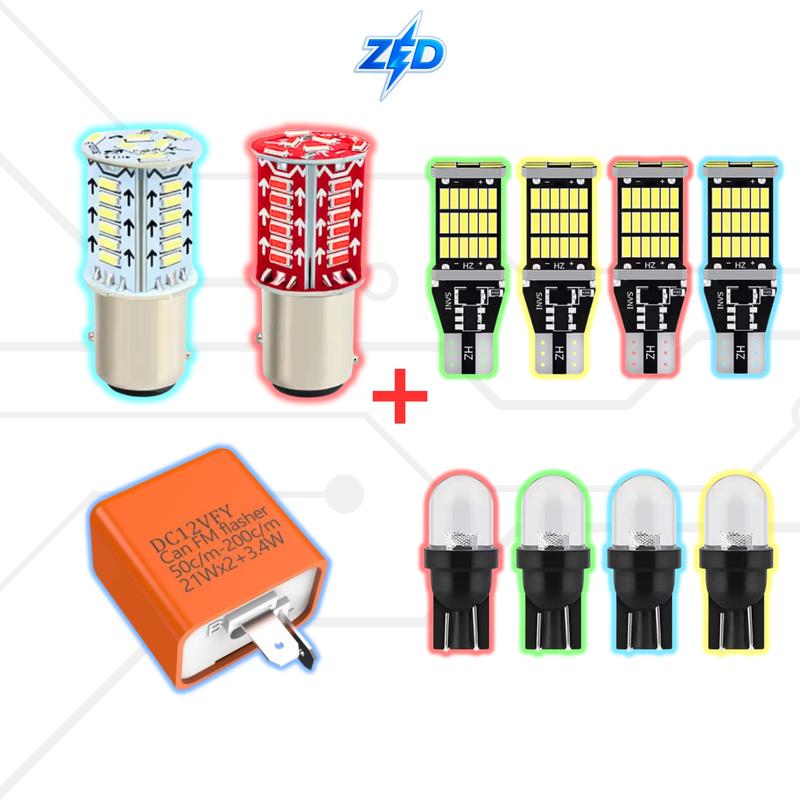 Combo 1 Đèn Hậu Audi F1 Và 4 Đèn Xi Nhan LED Kèm Rơ Le Nháy Điện Tử - Hiệu Ứng Đẹp Mắt - Lắp Đèn Xi Nhan, Hậu, Demi, Báo Số Cho Xe Máy Oto - Phụ Kiện, Đèn LED
