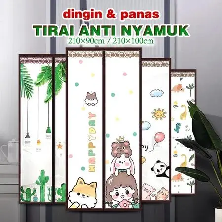 {COD} Tirai Pintu Magnet Solusi pencegah serangga masuk Tirai bahan plastik EVA Khusus Ruang AC 100×210cm Anti Nyamuk Magic Net 90×210cm M5/M5A
