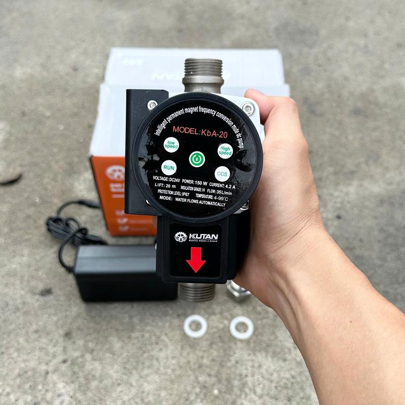 Máy Bơm Tăng Áp Tự Động Kutan Kba - 20 Độ Ồn Thấp Công Suất 150W Nguồn Điện 24V An Toàn Động Cơ Đồng